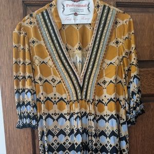 Women's M Anthropologie Patterned Blouse